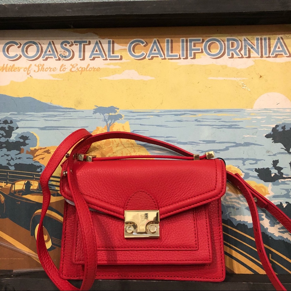 Loeffler Randall rider leather mini crossbody bag